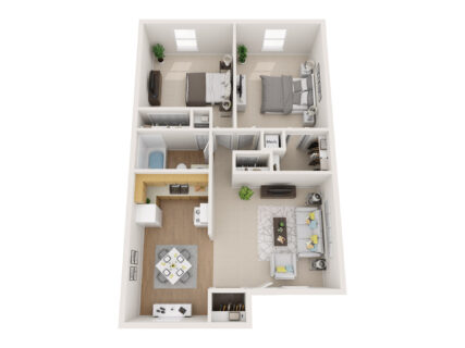 2 Bed / 1 Bath / 825 sq ft / Availability: Please Call / Deposit: starting at $300 / Rent: $875